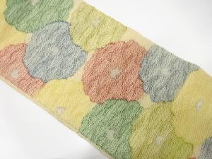  紗 花模様織出し名古屋帯